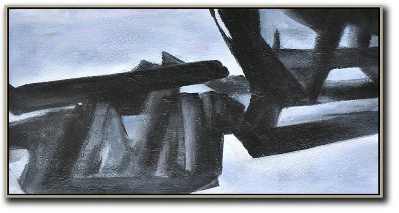 Oversized Custom Canvas Art,Oversized Panoramic Minimal Art On Canvas - Modern Art Oil Painting
